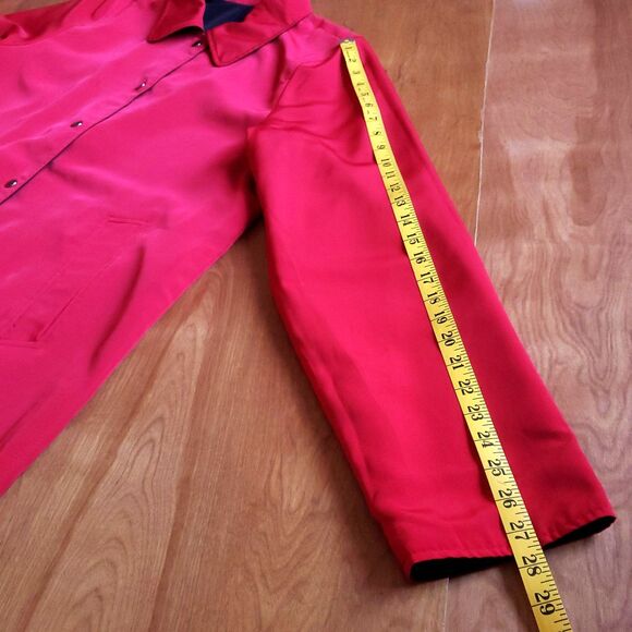 Centigrade Outerwear Reversible Jacket Sz XL Red Black Vintage Classic Car Coat - Picture 11 of 11